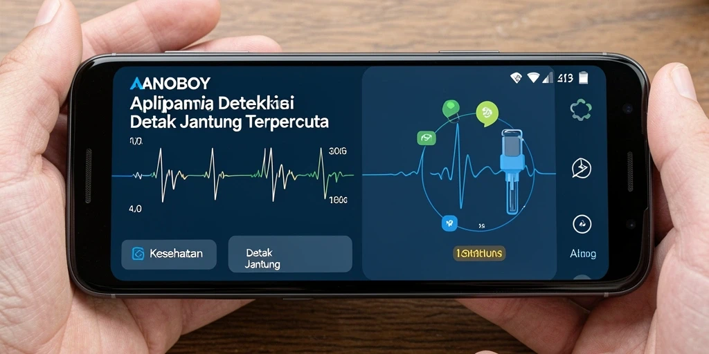Antarmuka ANOBOY menunjukkan pemantauan detak jantung secara langsung.