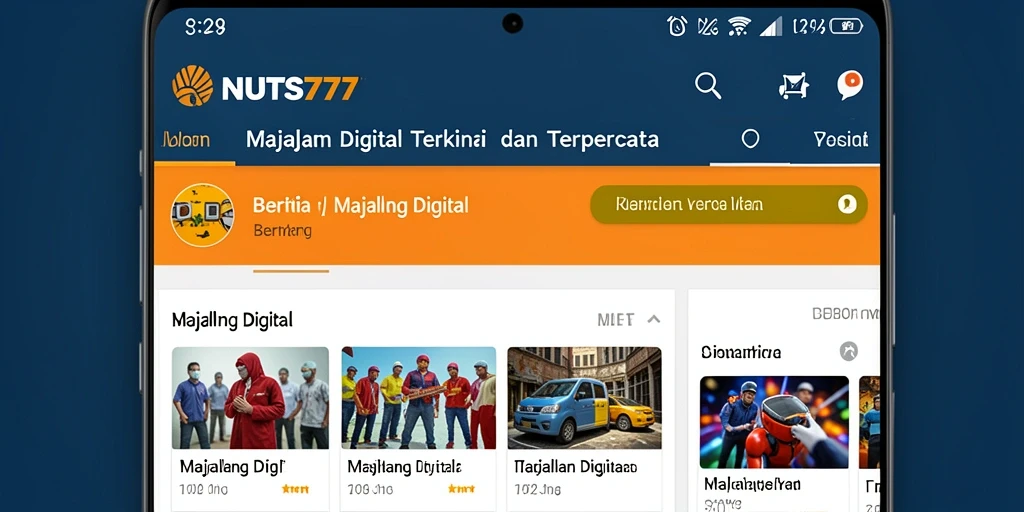 Tampilan antarmuka utama NUTS777 yang menarik dan informatif.