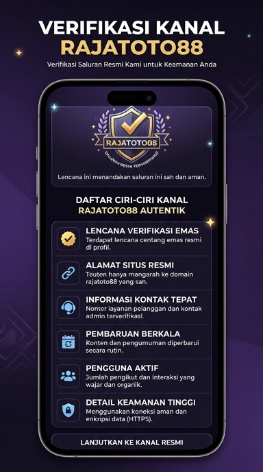 Tampilan kanal resmi rajatoto88